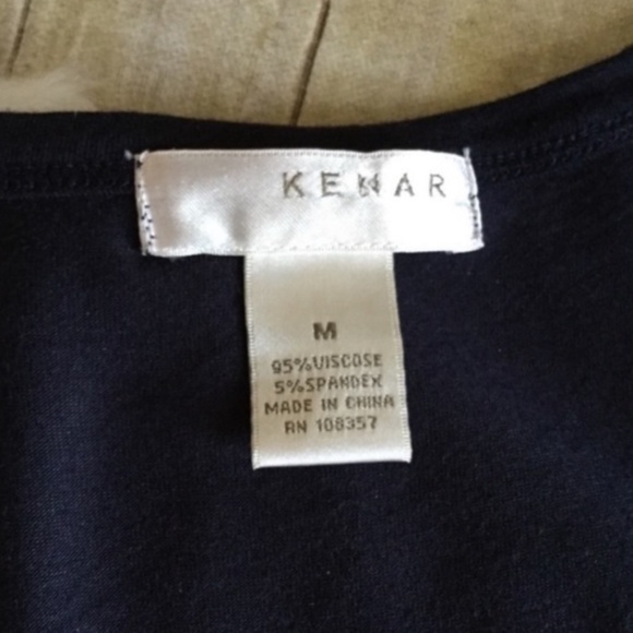 Anthropologie Beaded Navy Cold shoulder Top Short Sleeve Lightweight EUC M - Picture 6 of 6